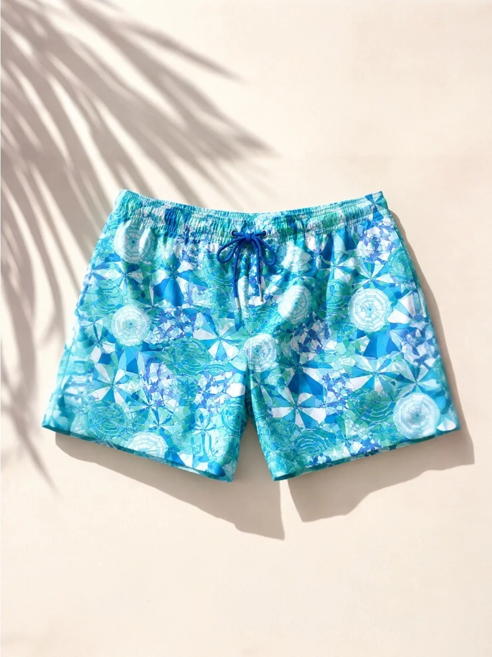 Vineyard Vines Umbrella Print Swim Trunks XL Blue Green Beach Shorts